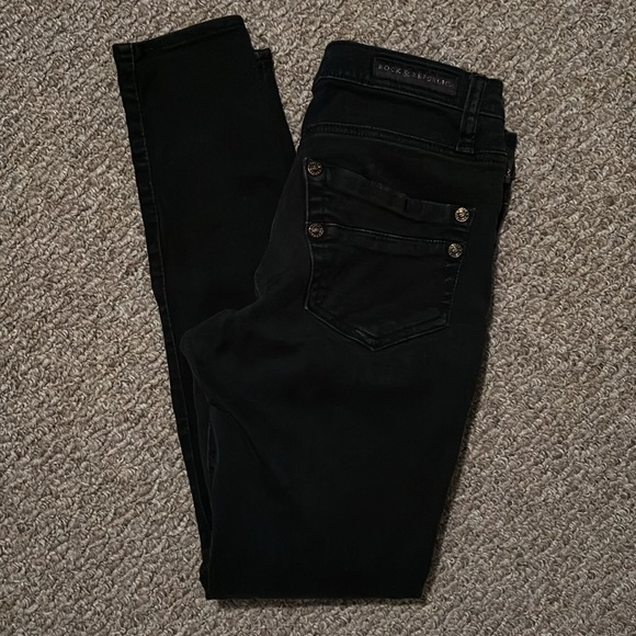 Rock and Republic Kashmiere Black Jeans Size 10 - Picture 3 of 6
